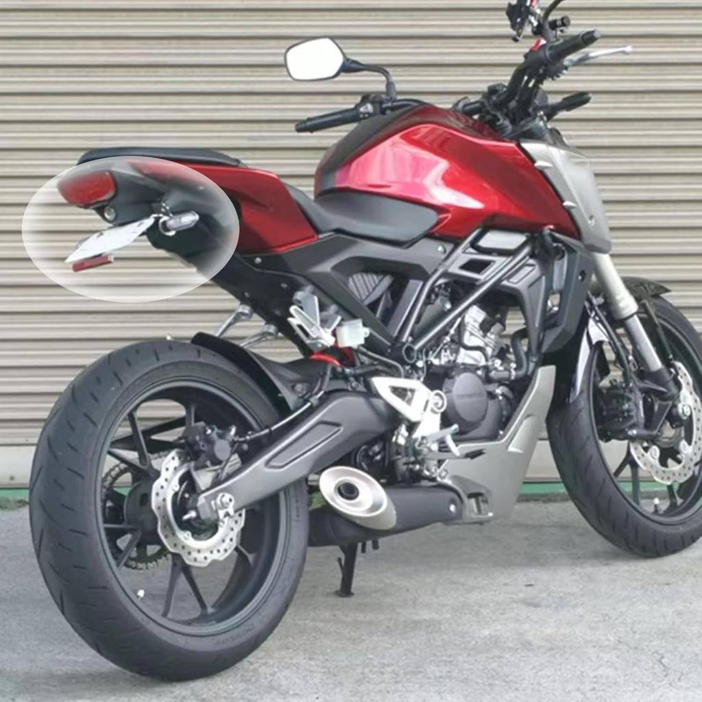 Motorbike  License Plate Holder Frame with LED Light For Honda CB125R CB150R CB300R CB 125R 150R 300R 2018 2019 2020 2025 2025