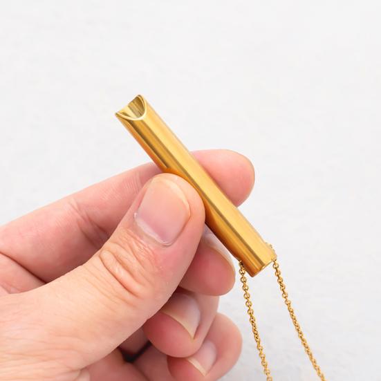 Mindful Breathing Necklace Anxiety Reduction Necklace Stainless Steel Stress And Panic Relief Necklace Adjustable Length Meditation