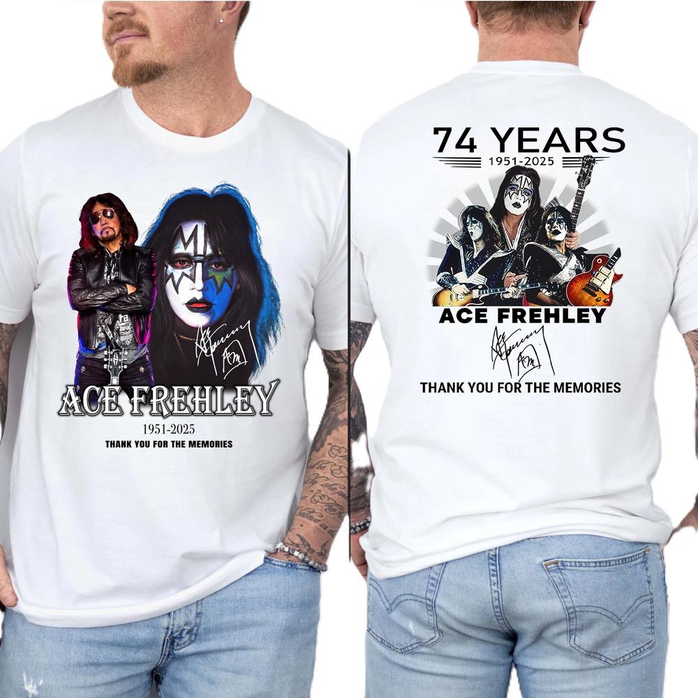 Ace Frehley Gedenk-T-Shirt Feiert 74 Jahre Musikleidenschaft amp Rockgeschichte Unisex T-Shirt Grafik-T-Shirt