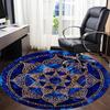 1pc Mandala Design Office Round Area Rug, Under Office Chairs Bedroom Living Room Home Decor, Room Deco