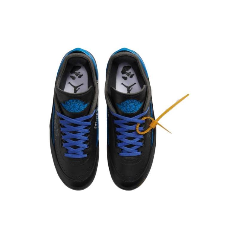 OFF-WHITE X Jordan Air Jordan 2 Retro Low Juodi Ir Varsity Royal Jordan DJ4375-004