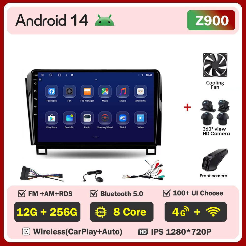 Car Radio For Toyota TundraXK50 2007-2013 Android 14 Multimedia Player Intelligent Car Systems Touch Screen GPS Navigation  DSP