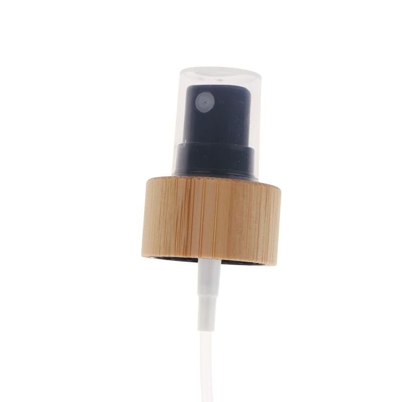 1 Stück 18-410 20-410 24-410 Bambus-Kunststoff Hautpflegeverpackungsflasche Pumpdeckel Umweltfreundlicher Holzdeckel Lotion Kappen Sprühaufsatz