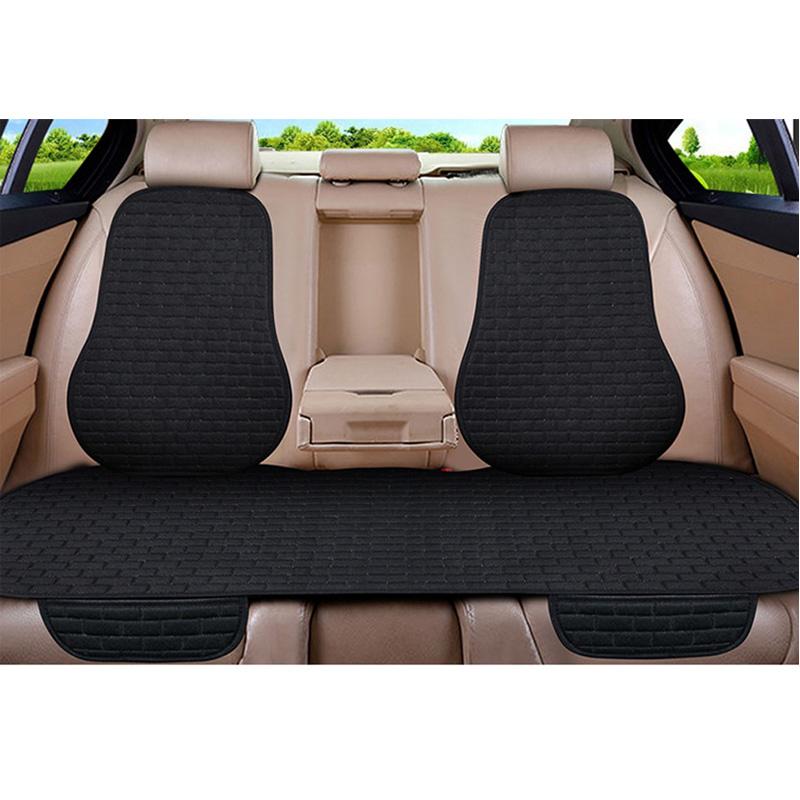 Car Seat Cover Front/Rear Flax/Linen Seat Cushion Protector Pad Not Cold in Winter Black/Beige/Grey For Renault Kadjar F3
