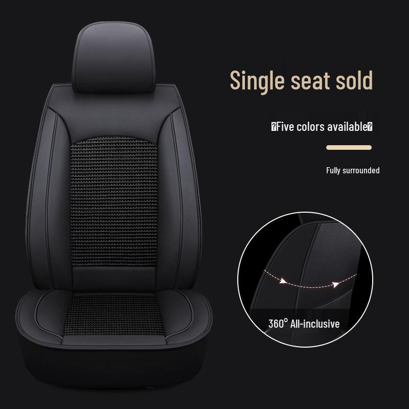 Uniwersalny Pokrowiec na Fotel Samochodowy Pełny Oplot dla Kierowcy i Współkierowcy - Na Wszystkie Pory Roku, Pasuje do Sedana, SUV-a, Pickupa, Vana