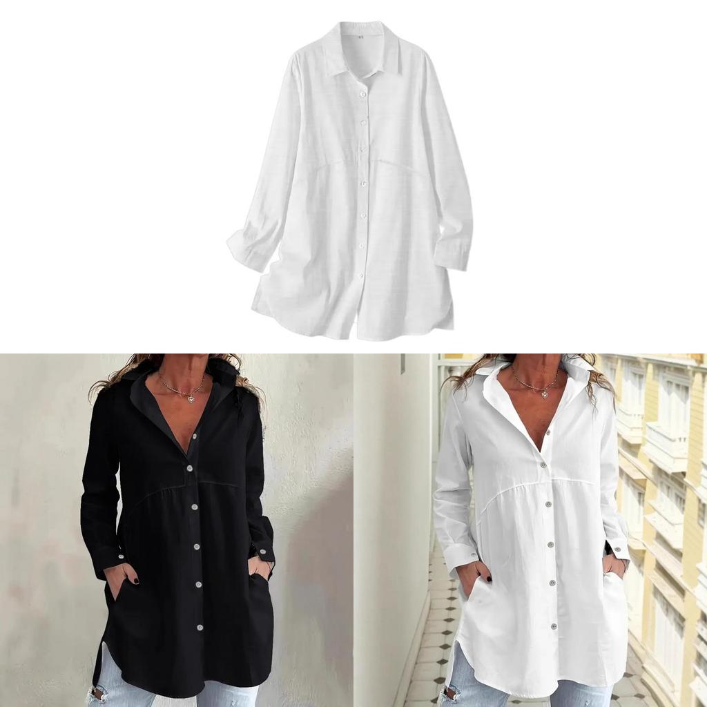 Ice Silk Long Sleeve Shirt With Splicing Design For Casual Fall Wear