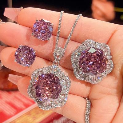 Schmuck Kupferboden Vergoldet Millennial-Schliff Trockenrose Temperament Leichter Luxus Anzug Damen 16-12M