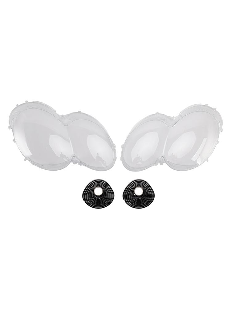 2Pcs Headlight Shell Lens Cover+Glue For Benz W230/R230 SL500 SL600 2003-08