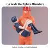 5 Pieces 1:32 Firefighter Set 6 Cm Tall Figure Molded Details Fireman Figurines
