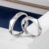 2pcs 925 Sterling Silver Couple Rings Zircom For Women Man Exquisite Student Girlfriend Silver Jewelry Accessories Wedding