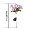 Solarbetriebene LED Outdoor Blumen Dekoration 7 Köpfe Simulationsblumenlampe Camping Dekor