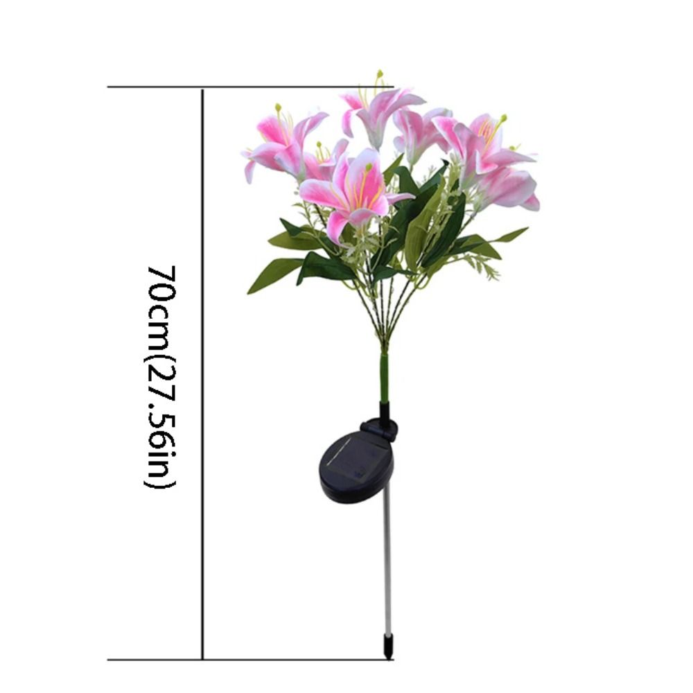 Solarbetriebene LED Outdoor Blumen Dekoration 7 Köpfe Simulationsblumenlampe Camping Dekor