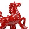 2026 Year of The Horse Figurine Ceramic Feng Shui Red Horse Statue Chinese New Year Home Office Tabletop Decoration for Wealth Good Luck