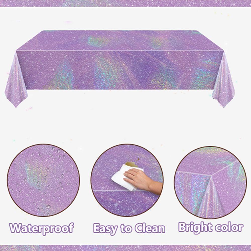 2Pcs Thickened Disposable Laser Tablecloth Galentines Day Decorations  Birthday Party