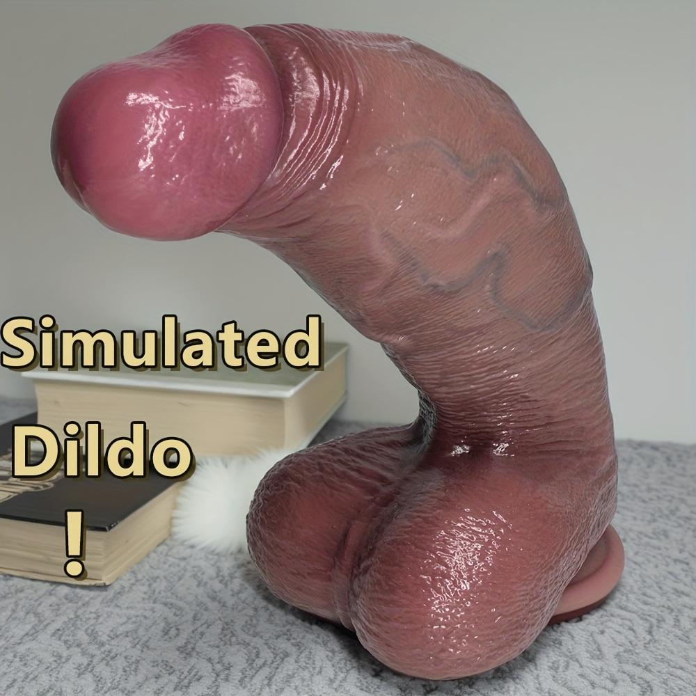 10.6 Inch Extra Large Thick Silicone Dildo with Suction Cup – Hands-Free Adult Toy for Women & Couples, Includes Privacy Storage Bag