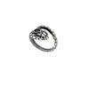 S925 Silver Vintage Green Gemstone Snake Ring - Trendy Hip Hop Index Finger Design