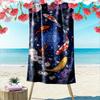 Moonlit Koi and Floral Design Beach towel quick-drying for travel outdoor sports jogging beach and swimming