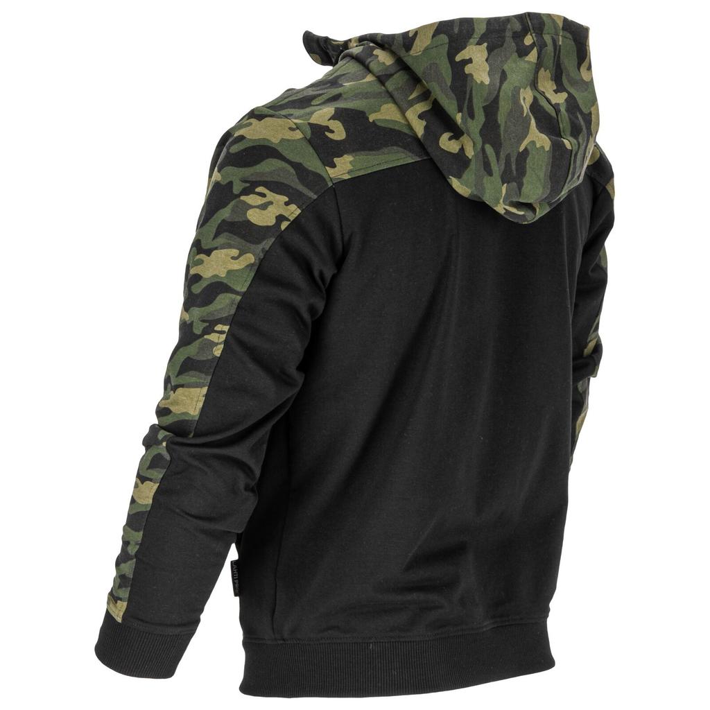 Hooded Sweatshirt with Zipper, Green-Black, "", Ce, Lahti