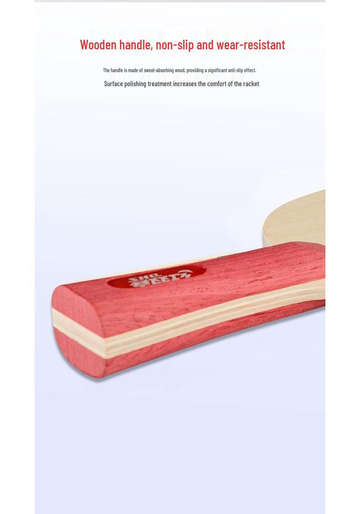 Ding Ning Signature Double Happiness Pure Wood Table Tennis Blade for Youth & Children - DIY Self-Adhesive