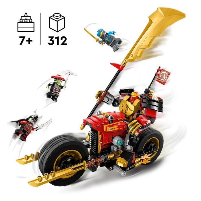LEGO® NINJAGO 71783 La Moto du Robot de Kai – Évolution, Jouet de Ninja, Figurine Robot
