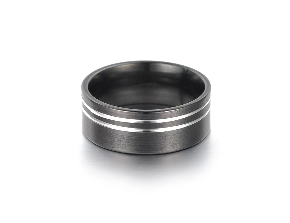 New Black Color Stainless Steel Ring For Women Men Simple Couple Titanium Steel Wedding Ring Jewelry Drop Shipping Anneau R18124