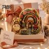 Educational Art Activity for Adults 3D House Theme Fabric Punch Needle Kit Beginners & Adults, Complete DIY Decorative Fantasy Home Ornament