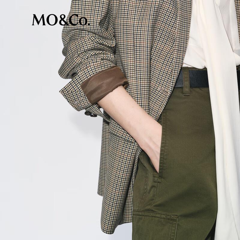 MO&Co. Prince of Wales Check Wool Blend Blazer