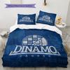 GNK Dinamo Zagreb Football Club  Pattern Bedding Quilt Set  Home Decoration  Gift (1 * Duvet Cover + 2 * Pillowcase  Without Core)