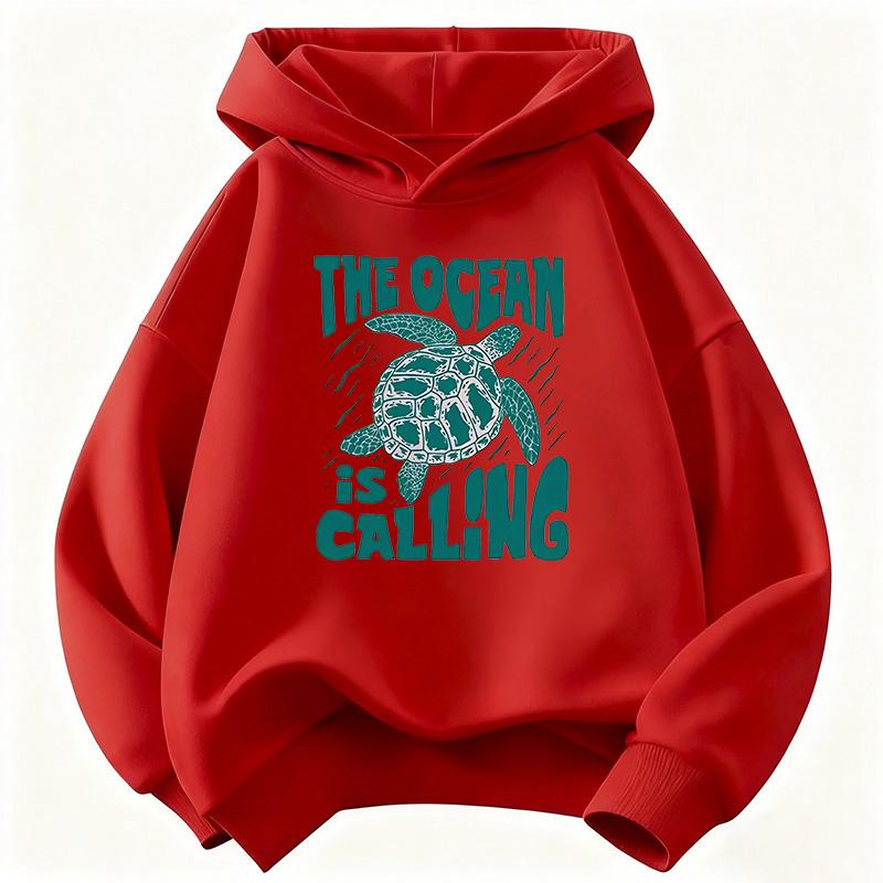 Fashion Sea Turtle Girls Hooded Kids Design Children's Sweatshirt Cute Hoody for Boys Girls Casual Hoodies for Spring