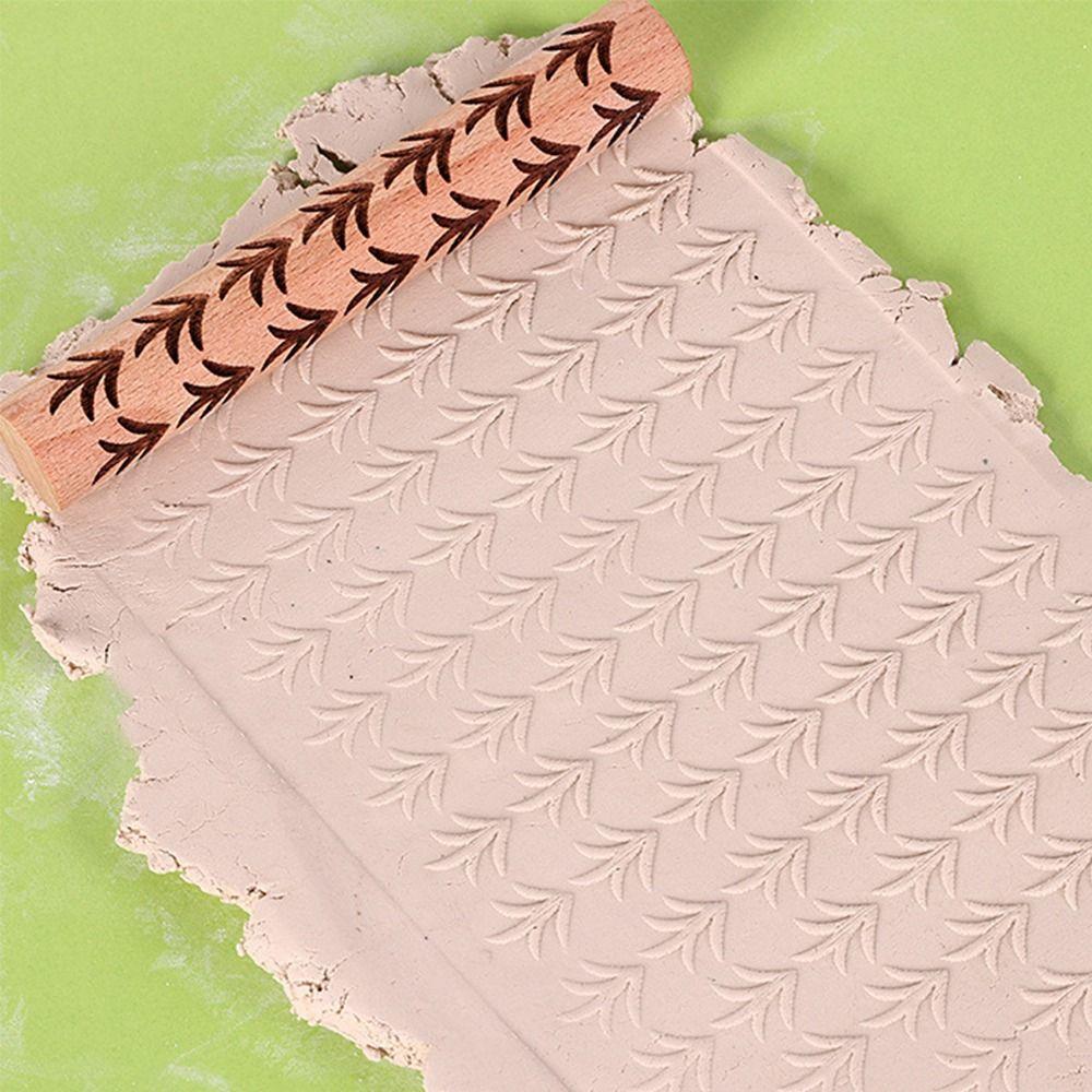 Creative Pottery Art Clay Roller 3D Rolling Stick Embossed Rolling Pin Art Supplies