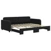 VidaXL Daybed with Trundle Bed Black 90x190 Cm Velvet 3196944