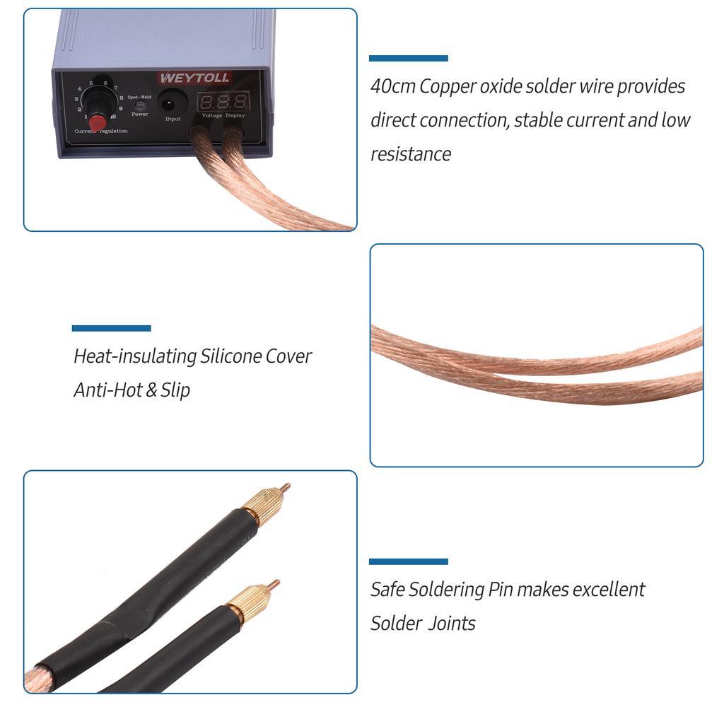 5000W High Power Handheld Spot Welding Machine Portable 0-800A Current Adjustable Welders for Lithium Battery Battery US Plug