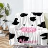 Custom Name Cow Theme Printed Blanket - Perfect for Couch, Bed, Travel & Outdoor Use | Machine Washable, Cozy & Durable.