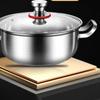 ZISIZ Thickened 30CM Stainless Steel Steaming Soup Pot