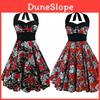 Elegant Women's Fashion Sexy Sleeveless Halter Slim High Waist Princess Pleated Dress For Every Occasion