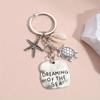 1pc Keychain with Turtle, Starfish, Seashell & "Dreaming of the Sea" Charm - Nautical Theme Decorative Key Ring for Women, Birthday Gift