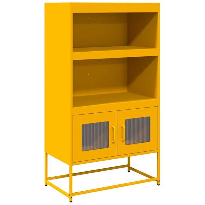 VidaXL Buffet haut jaune moutarde 68x39x123 cm acier, armoire, armoire de rangement, buffet haut, armoire latérale, armoire 853371