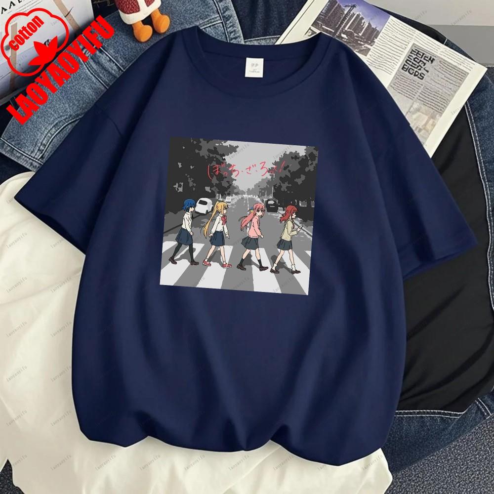 

Аниме Bocchi The Rock Гото Хитори Футболка в том же стиле Мужская Женская Каваи Мультяшная Косплей Футболка Повседневная Хлопковая с коротким рукавом L