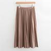 Elegant A Line Pleated Skirt Spring Summer Long Skirt Women Casual High Waisted Maxi Skirts EMA