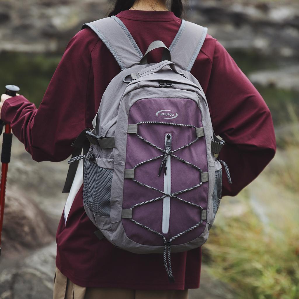 Schulrucksack Mori ins neuer hochwertiger frischer kontrastierender Spleiß-Rucksack Paar leichter Bergsteigen Reise Frühjahrsausflug Rucksack