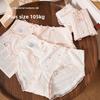 Large Size Spring and Summer Sweet Wind Pure Cotton 10a Bacteriostatic Silk Extended Crotch Triangle Briefs