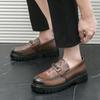 One-pedal Trendy Leather Shoes Men's Korean Version Shoes Loafers Soft-soled Casual Men's Thick-soled Doudou Shoes British
