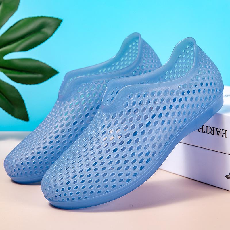 Damen Sommer Rutschfeste PVC Flachabsatz Sandalen