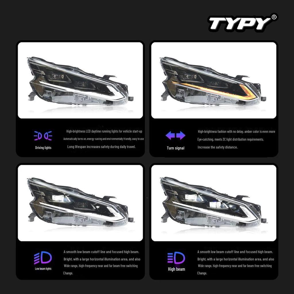 LED Projector Headlights with DRL & Turn Signals for 19-21 Nissan Altima