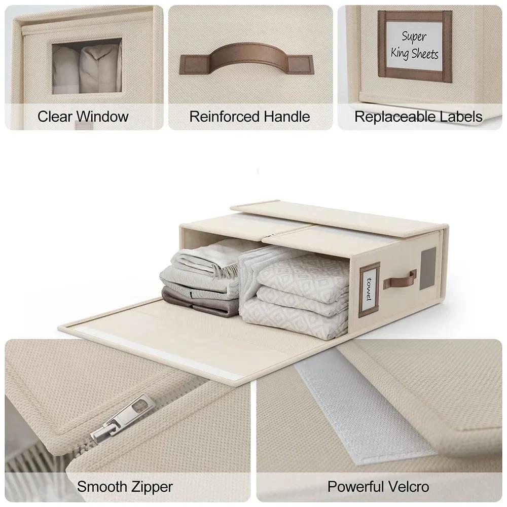 New Bed Sheet Fabric Storage Box Finishing Storage Tool High Quality Non-woven Storage Box Household Item Organization Supplies