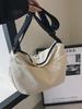 Nylon Casual Crossbody Bag For Women With Zipper Closure And Internal Pocket