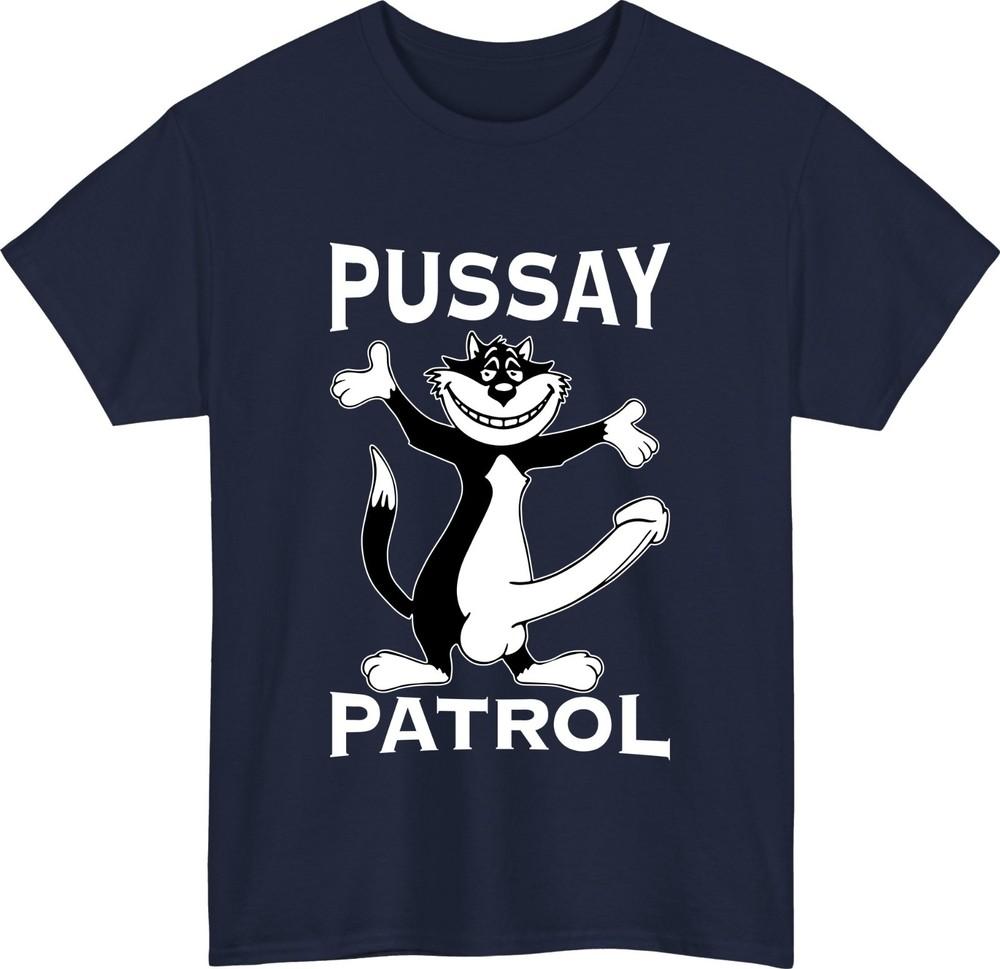 Pussay patrol stag do tshirt funny bachelor party cheeky cat groom squad top S