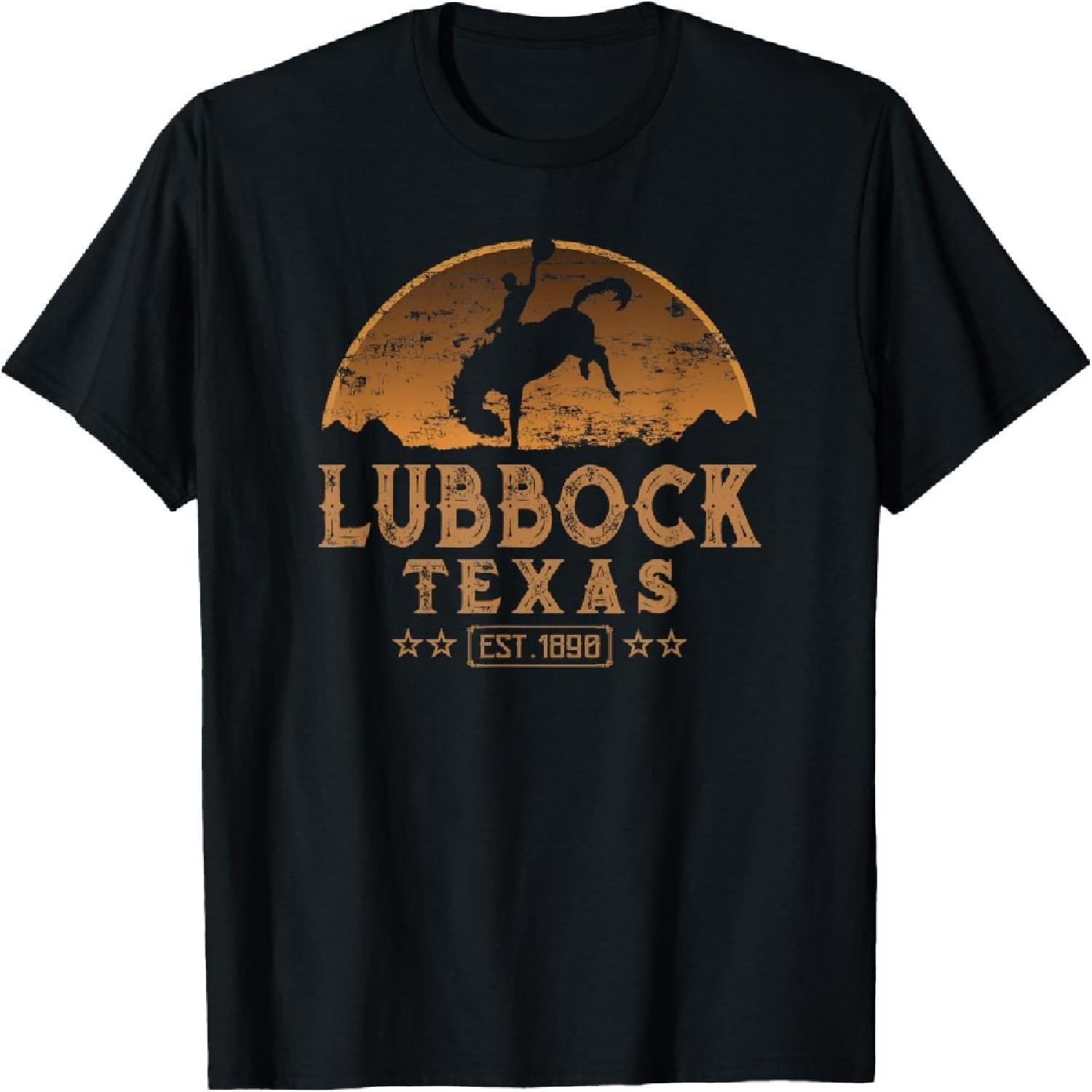 Lubbock Texas TX Rodeo Cowboy T-Shirt XXXXXL разноцветный