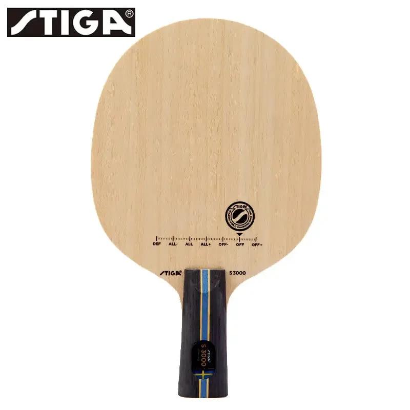 STIGA S3000 S2000 WRB Racket Professionale da Tennistavolo Legno Puro a Cinque Strati Pala Primaria da Tennistavolo