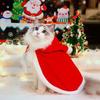 Cat Costume Santa Cosplay Funny Transformed Cat Dog Pet Christmas Cape Winter Dress Up Clothes Red Scarf Cloak Props Decor